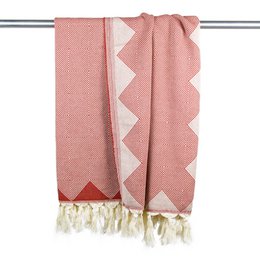 Ręcznik Hamam bawełna organiczna Kestane Indian red