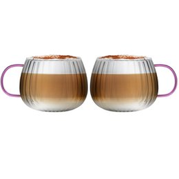 SÆT med 2 glas med lyserødt greb TULIP 1210