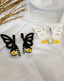 Hvide Butterfly Elegance øreringe