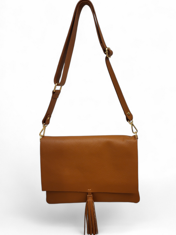 Sac cuir NEW LUNA Camel