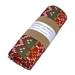 Kerst gebreide tafelloper