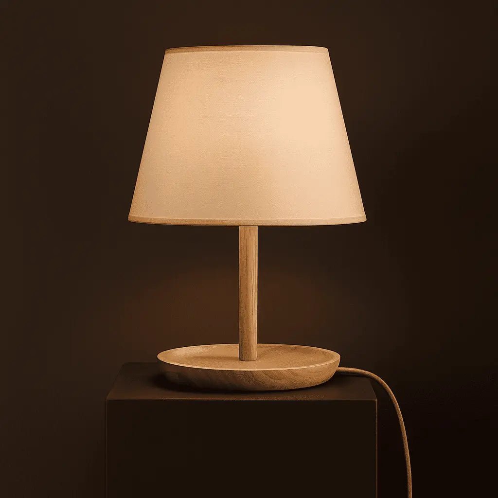 Lampe en bois marron clair Emily