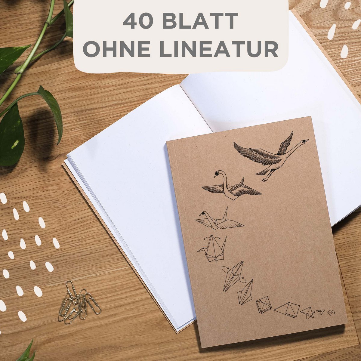 Notebook - Origami Swan