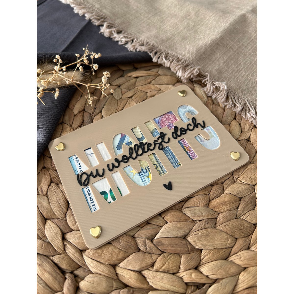 Money gift card - creative packaging for money gifts - financial injection, thank you & gift idea Thank you, you didn't want anything 2