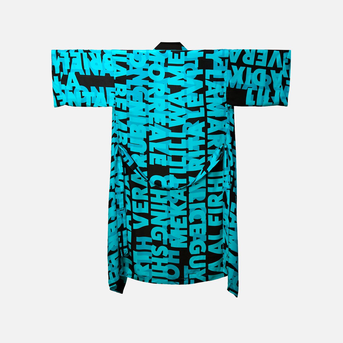 Kimono, JUDY - dark brown/turquoise