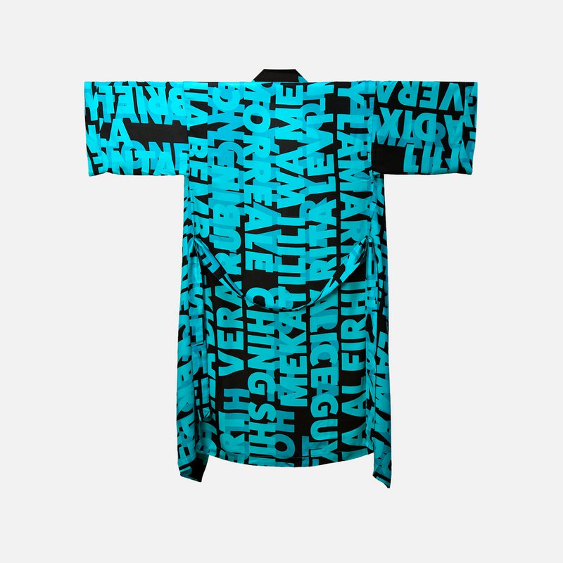 Kimono, JUDY - dark brown/turquoise