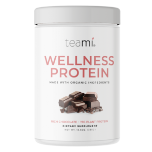 Teami Wellness Plantaardig Protein Chocolate | Organic Plant-Based Wellness Chocolat Protein 385gr