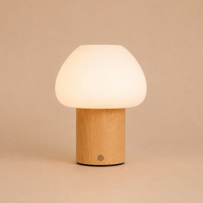 Fynn Hellbraune Holzlampe