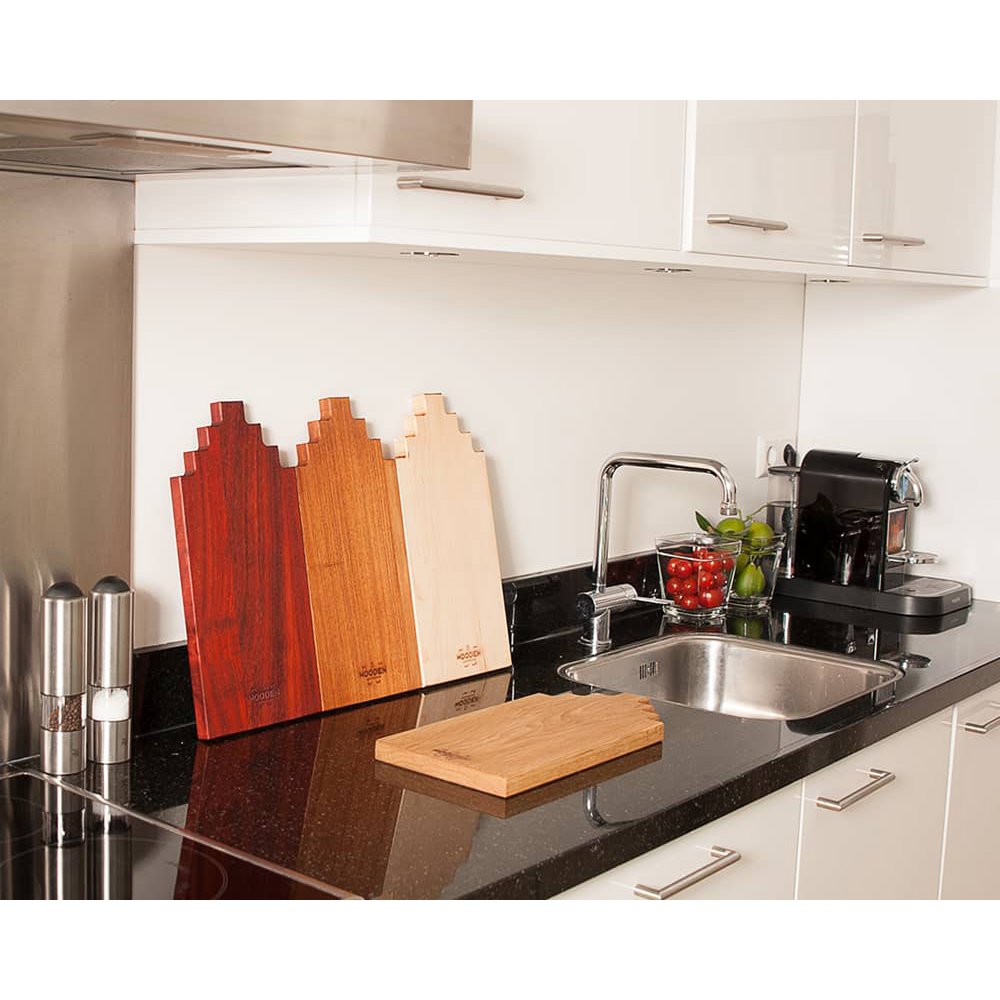 Planche de service Amsterdam Canal House - 4 types de bois