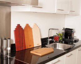 Planche de service Amsterdam Canal House - 4 types de bois