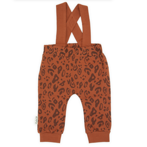 Afneembare Bretel Broek | Leopard | Mocha bisque