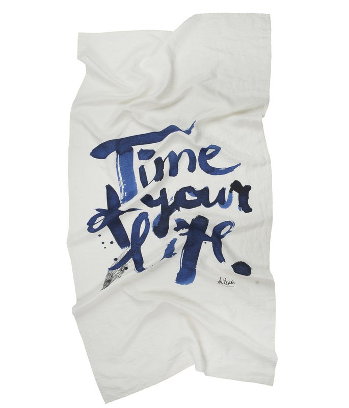 Linen beach towel Time Of Your Life - Milena Liutkutė-Grigaitienė