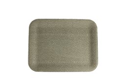 Tablette plate grande green en cuir synthétique vert