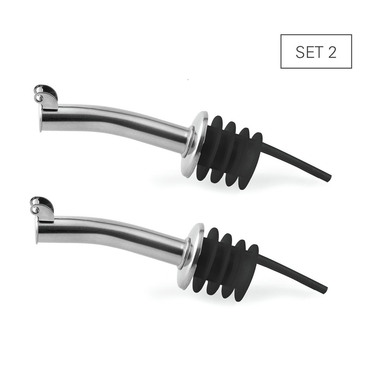 Versatore per bottiglie in acciaio inox / plastica - set 2