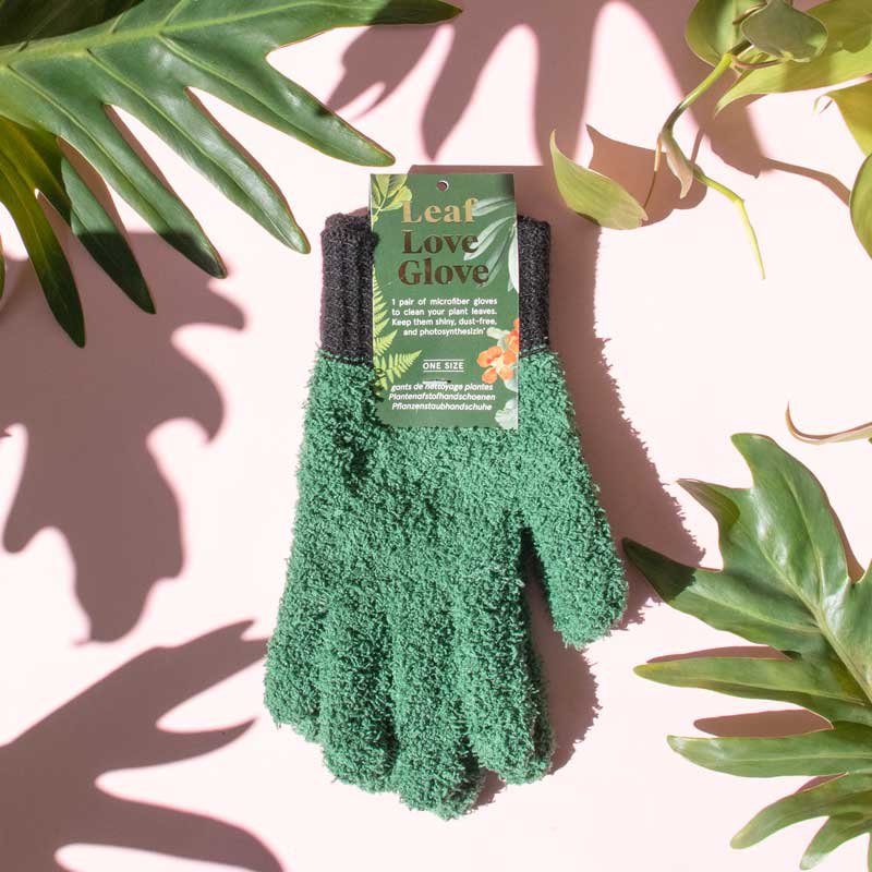 Leaf Love Gloves - Rękawiczki z mikrofibry do odkurzania roślin
