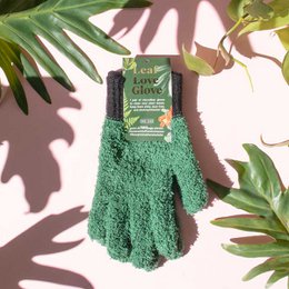 Leaf Love Gloves - Rękawiczki z mikrofibry do odkurzania roślin