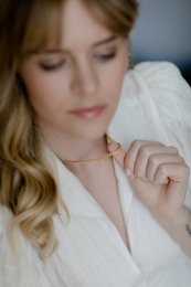 Lou Curb halskæde - guld