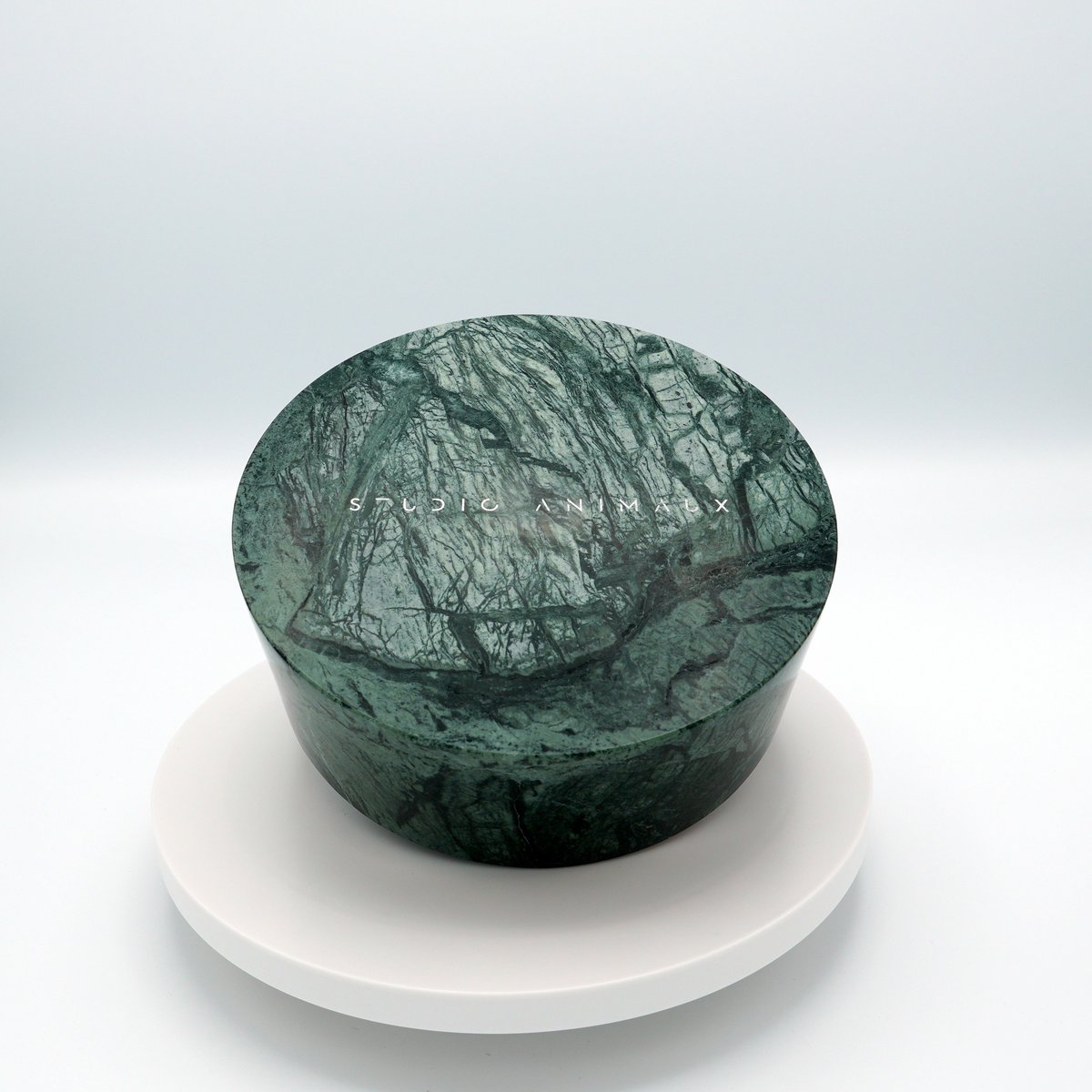 Cuenco de mármol para comida y bebida | Verde oscuro indio