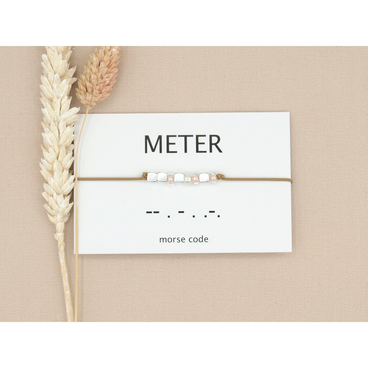 Morse code armband meter (zilver,rosé goud,goud)
