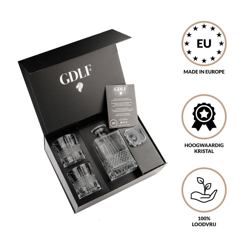 Set decanter per whisky superiore in confezione regalo