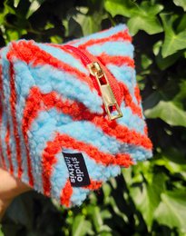 Bag Very Demure Red Light Blue Stripe from Teddy Fabric