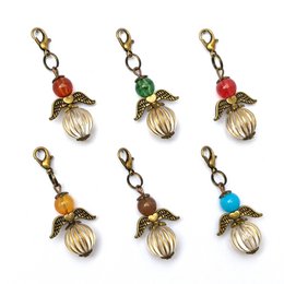 Schutzengel „Gesa“ Schlüsselanhänger, 6er-Set, bronzefarben