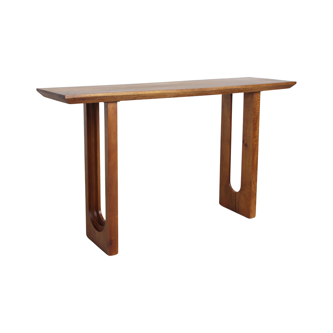 Bullnose mango wood side table Chamfered
