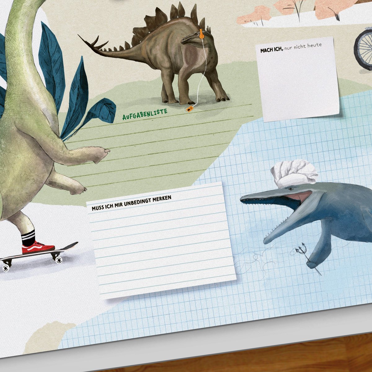 Schreibtischunterlage Dinos – Kritzelblock mit T-Rex & Co.