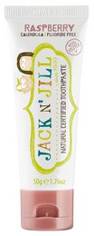 "Raspberry flavored toothpaste, natural ingredients, pink tube, kids toothpaste, gentle formula"