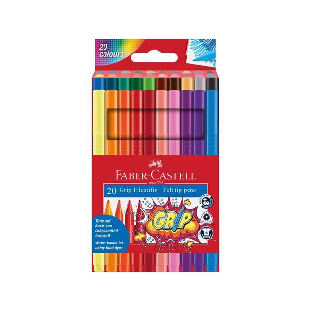 Viltstift FC Grip Color etui a 20st.