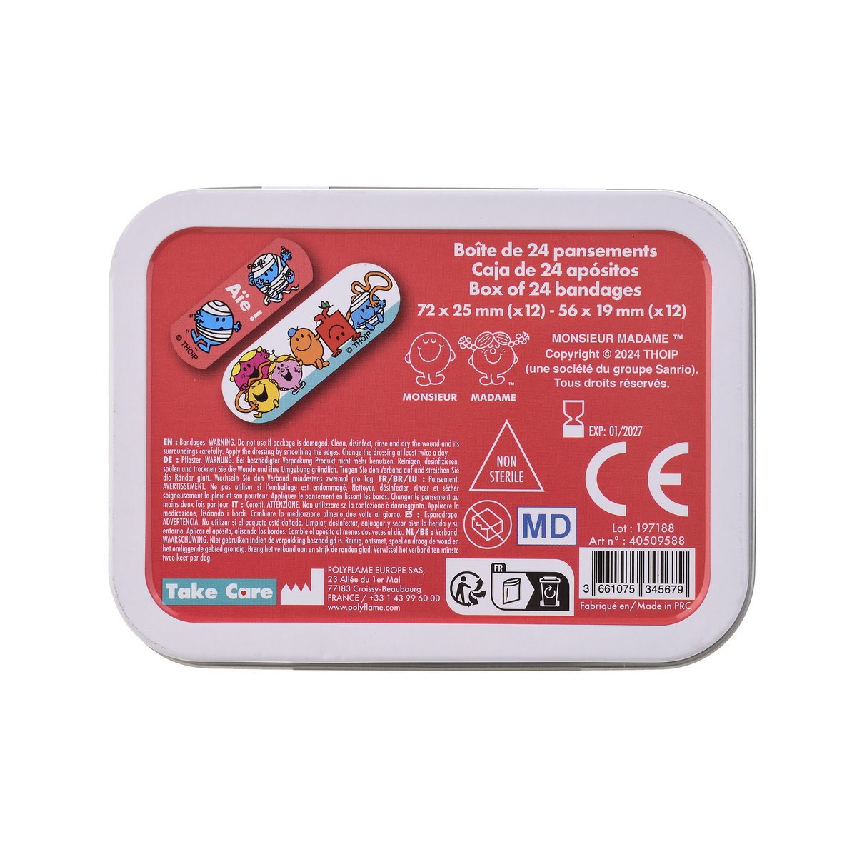 Mr. Madam - Metal Bandage Box (24 dressings)