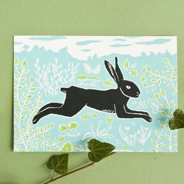Carte postale | lapin turquoise