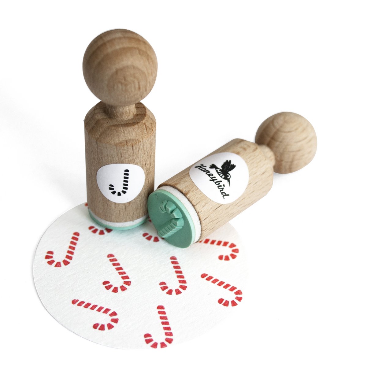 Mini Candy Cane-stempel – Feestelijk ontwerp voor vakantieknutsels