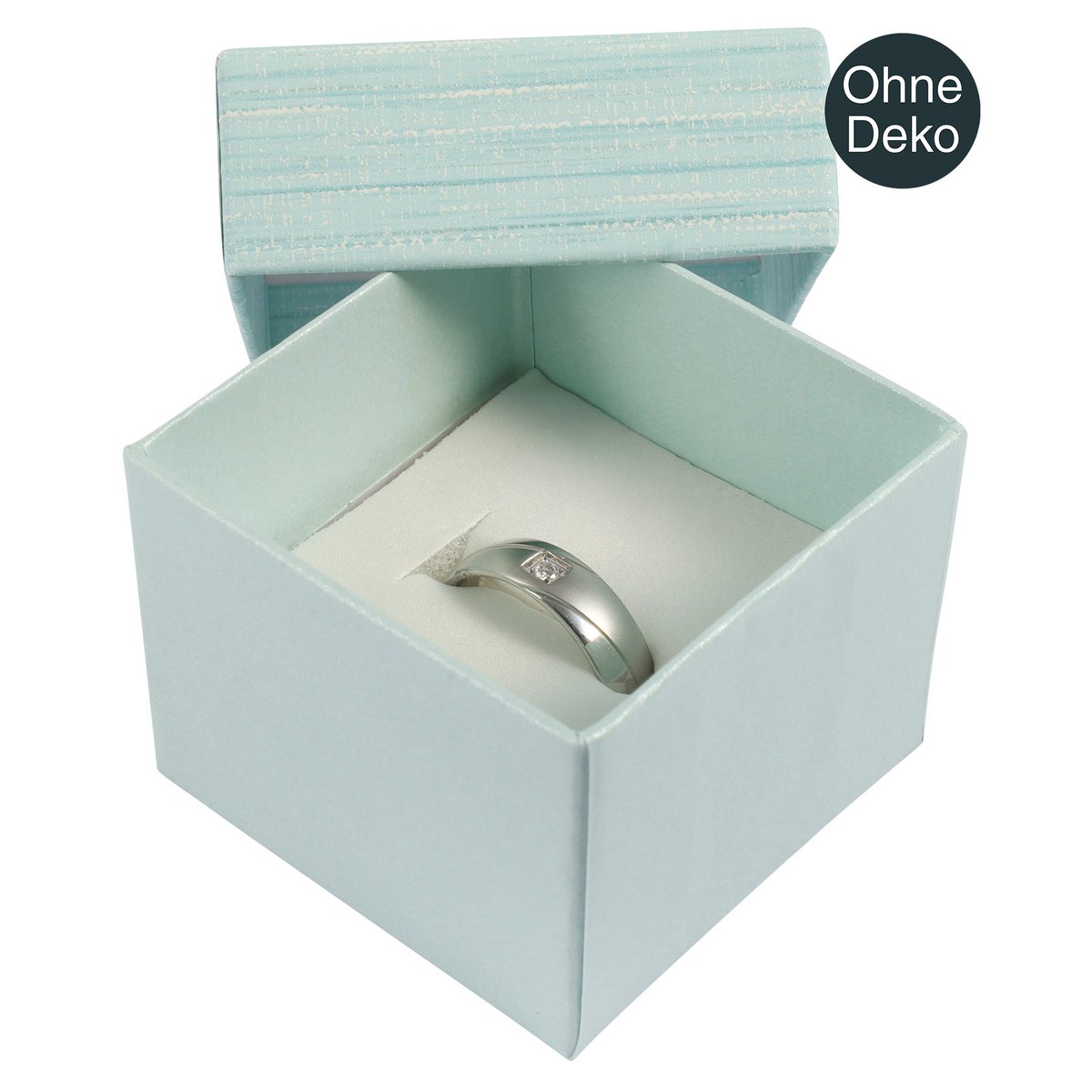 Boîtes à bijoux en carton, bleu clair, VE24, 5 x 5 cm