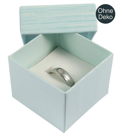 Papp Schmuckboxen, hellblau, VE24, 5 x 5 cm