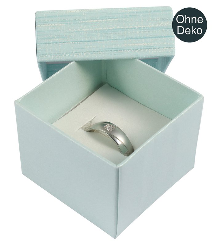 Cardboard jewelry boxes, light blue, VE24, 5 x 5 cm