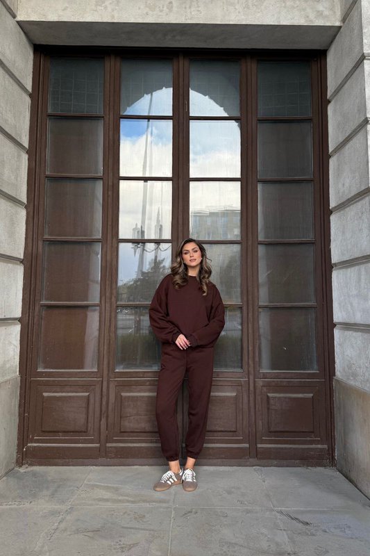 RUBI sweatpants - cotton - chocolate brown