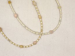Ketting Kirana gele aventurijn, zilver of goud roestvrijstaal