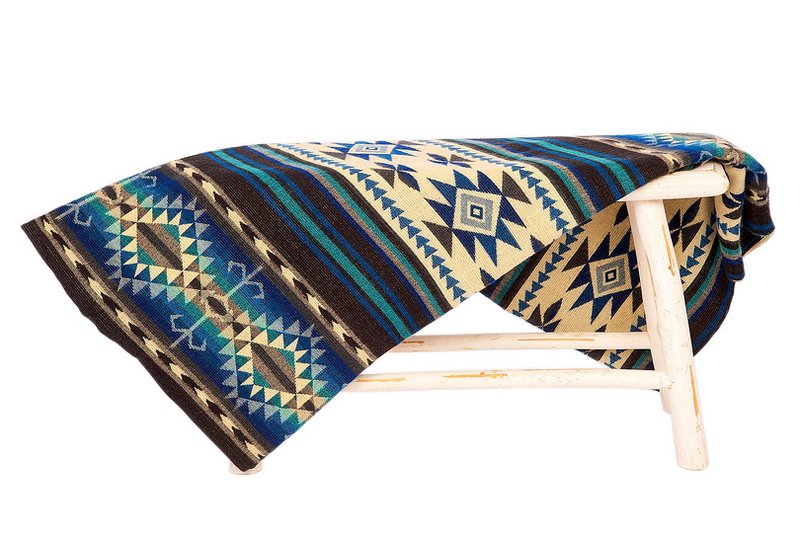 Ecuadorian alpaca blanket | native blanket | Cotopaxi Blue