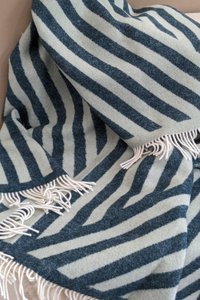 Wool blanket / cuddly blanket Frank Petrol / Sage