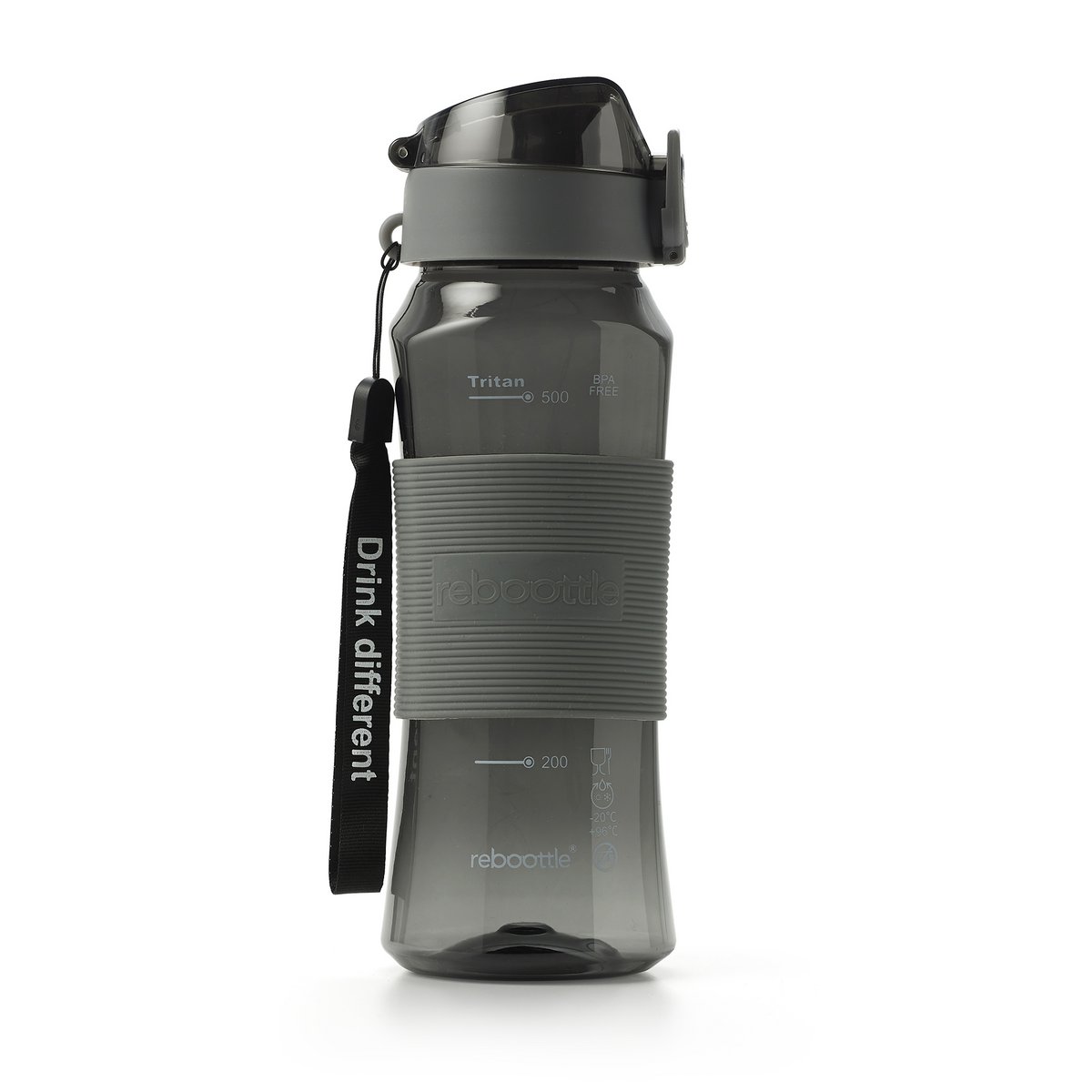 Sport -Casual · Sky Black - nachhaltige Trinkflasche