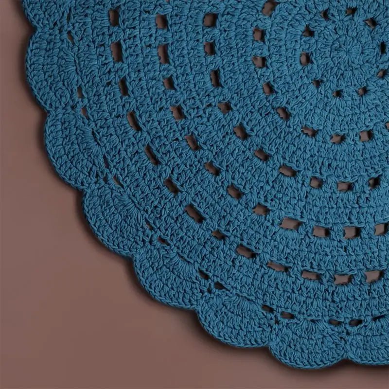 ALMA BLEU tapis enfant crochet