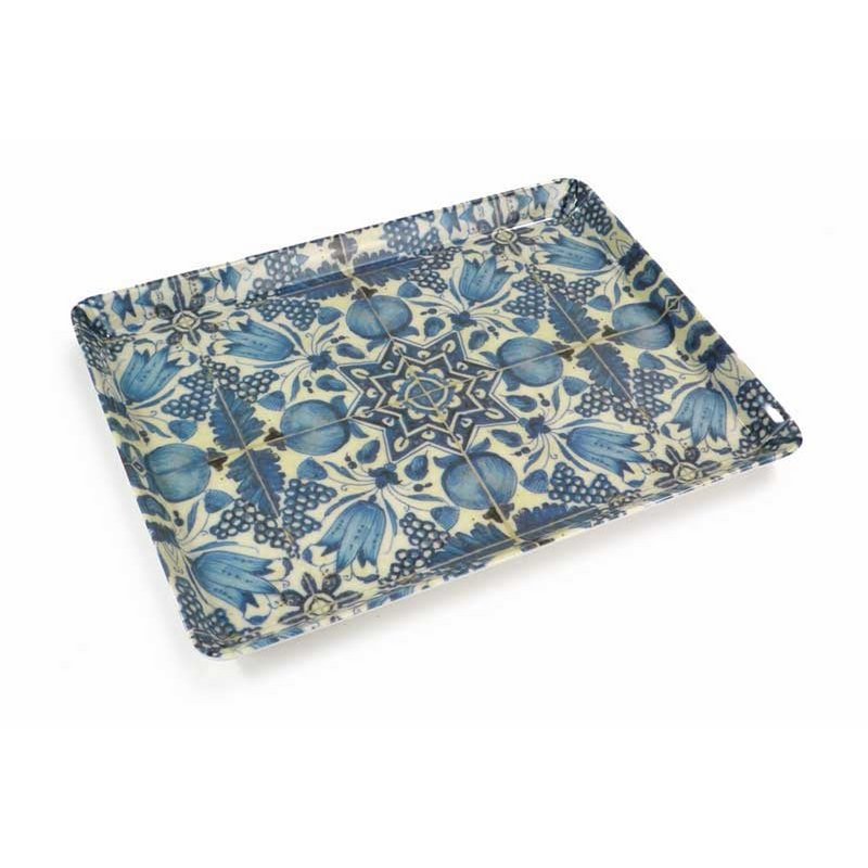 Midi serving  tray (27 x 20 cm), Delft Blue tulips