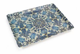 Midi serving  tray (27 x 20 cm), Delft Blue tulips