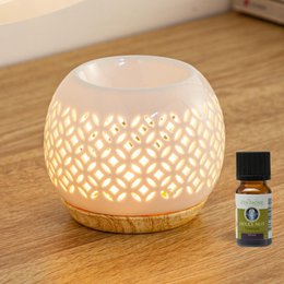 Kominek do perfum z serii Céramy – Qianbi – Lakierowany ceramiczny świecznik – Dyfuzja zapachowych wosków, olejków eterycznych – Dekoracyjny pomysł na prezent