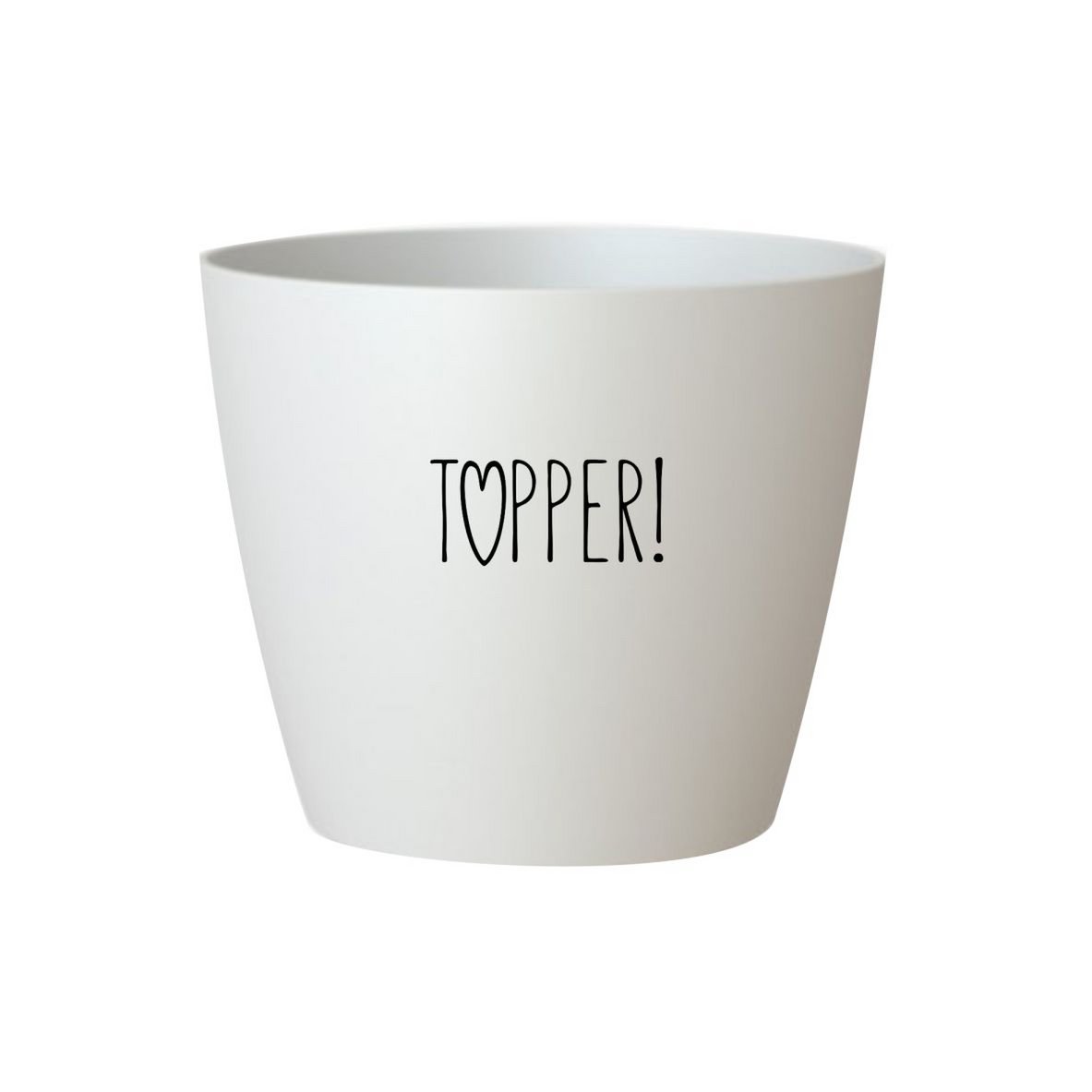 Blumentopf 'Topper' - weiß