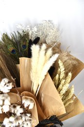Mix dried flowers - black / white - 15 varieties