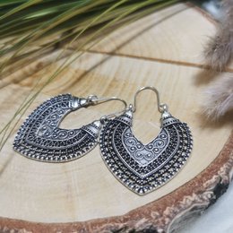 Boho øreringe Ayla vintage sølv