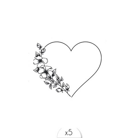 Temporary tattoo: Black Heart