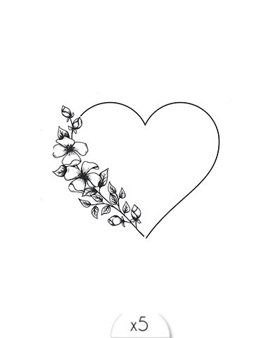 Temporary tattoo: Black Heart